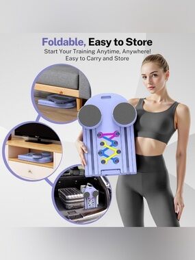 Portable Pilates Board Core & Resistance Workout Board in Light Purple